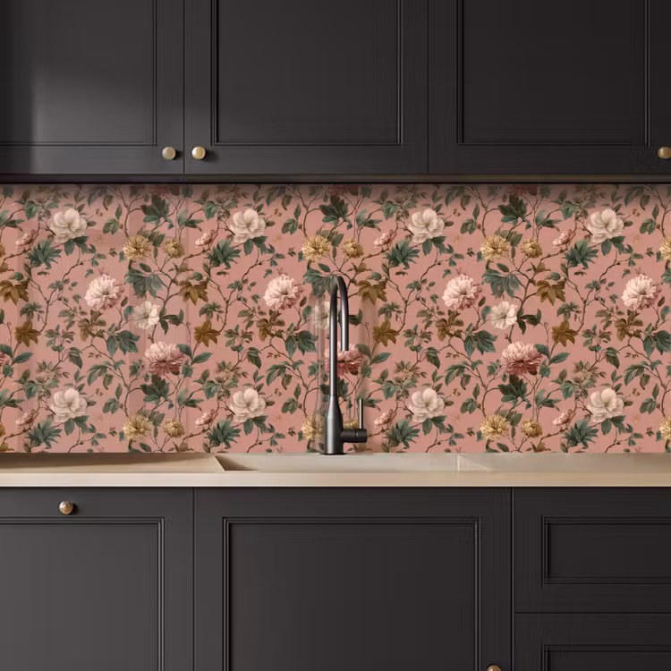 Kitchen splashback - Flowers - Classic - Pink — 6
