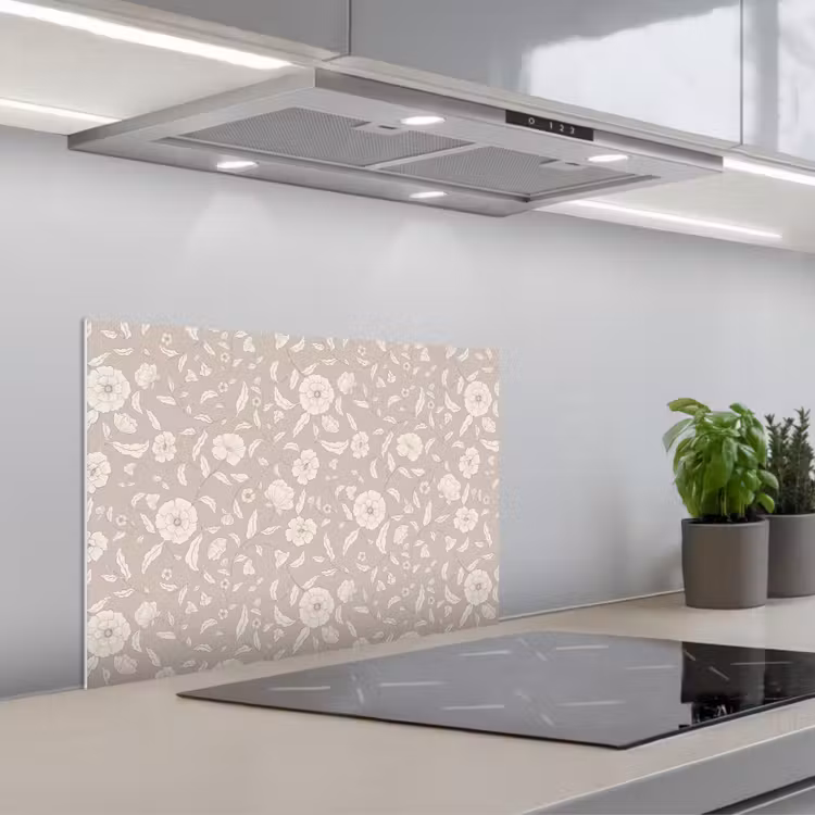 Kitchen splashback for hob - Flowers - Petals - Pattern — 1