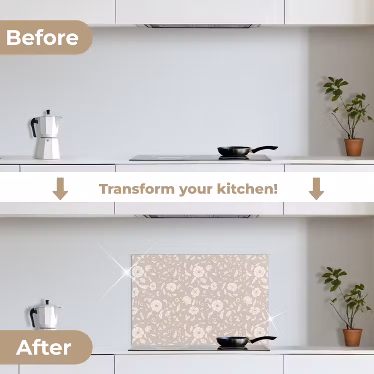 Kitchen splashback for hob - Flowers - Petals - Pattern — 7