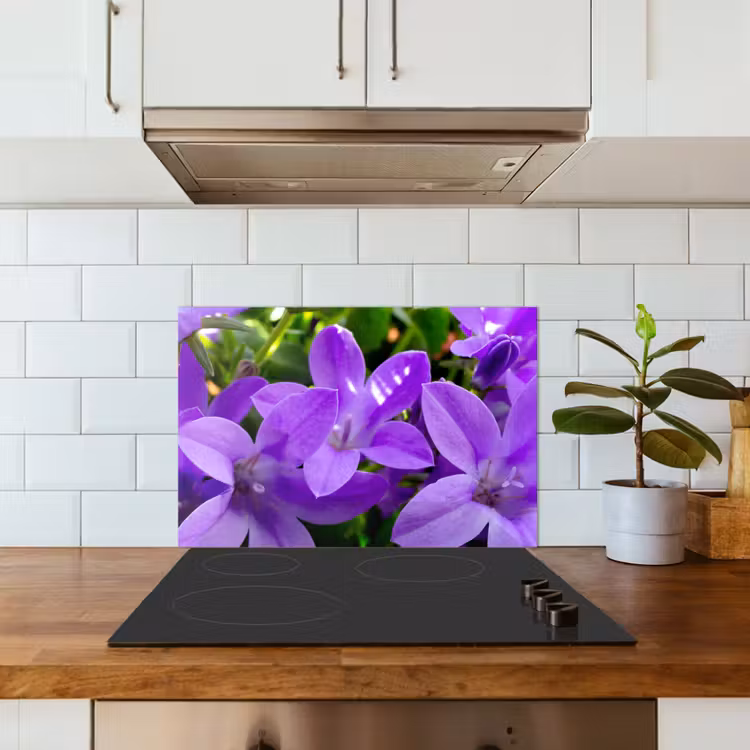 Kitchen splashback for hob - Flowers - Purple - Nature — 3