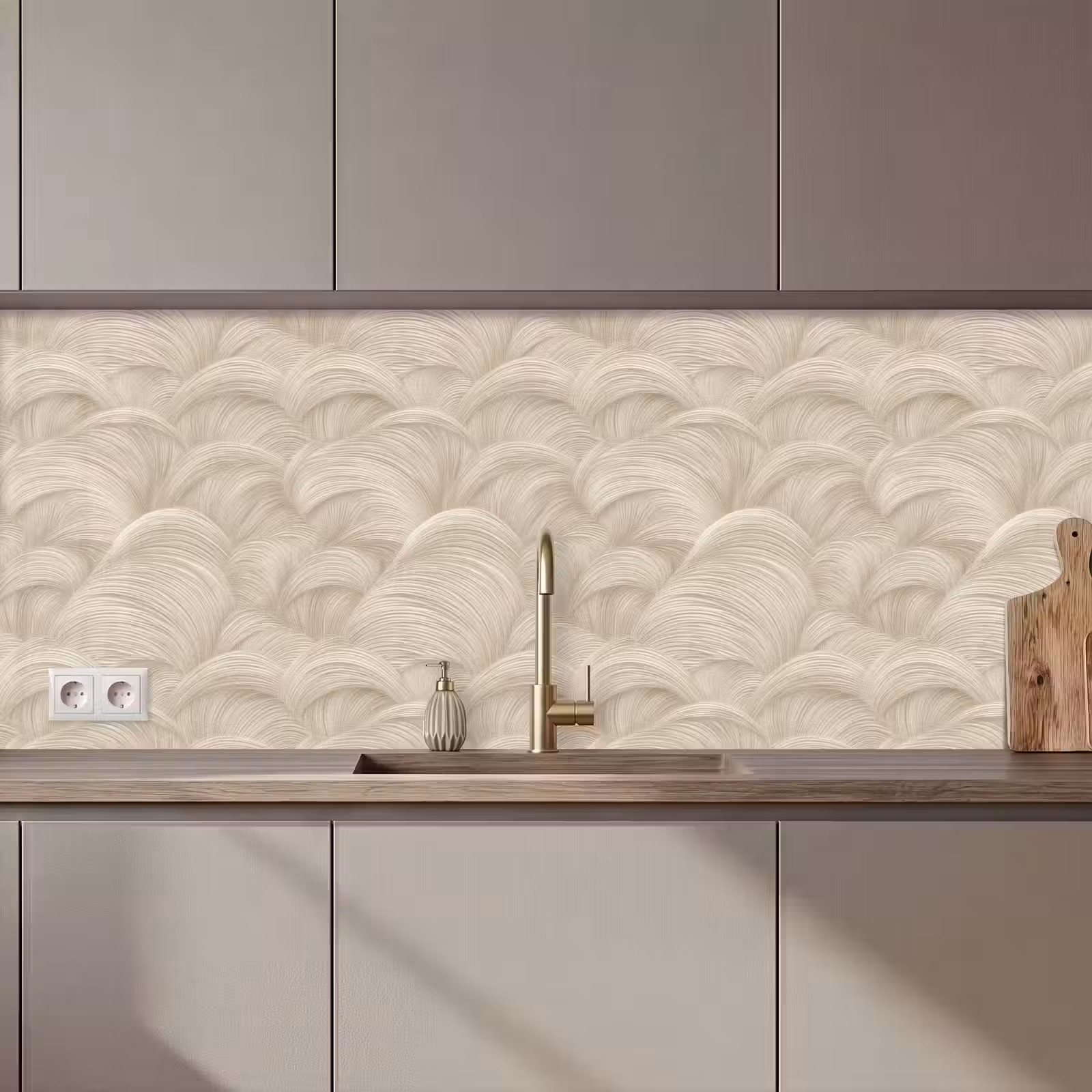 Kitchen splashback - Arches - Pattern - Beige — 1