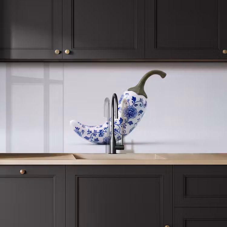 Kitchen splashback - Chili pepper - Ceramic - Blue — 6