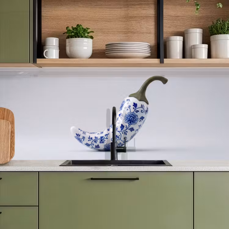 Kitchen splashback - Chili pepper - Ceramic - Blue — 8
