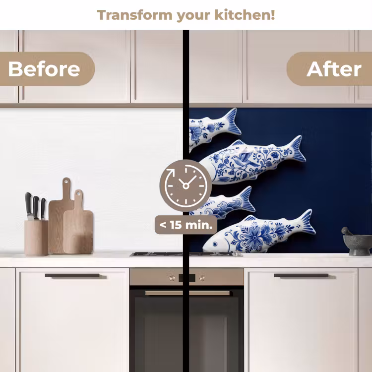 Kitchen splashback - Fish - Delftware - Ceramics — 3