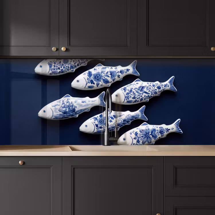 Kitchen splashback - Fish - Delftware - Ceramics — 6