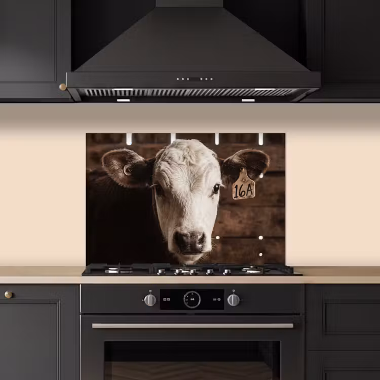 Kitchen splashback for hob - Calf - Earmark - Wooden stable — 5