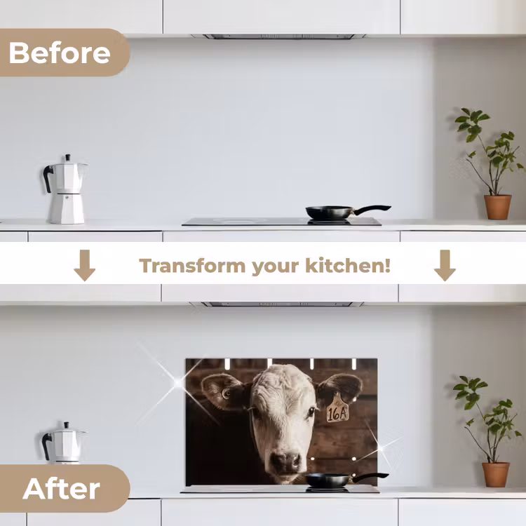 Kitchen splashback for hob - Calf - Earmark - Wooden stable — 7
