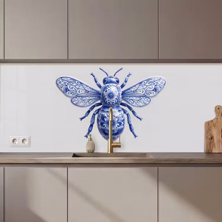 Kitchen splashback - Bee - Modern - Delft - Blue — 1
