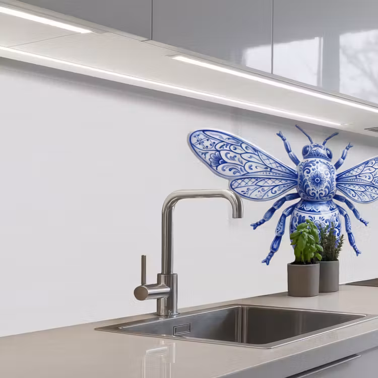 Kitchen splashback - Bee - Modern - Delft - Blue — 2