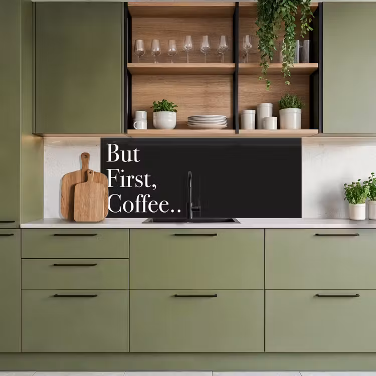 Kitchen splashback - But First Coffee — 8
