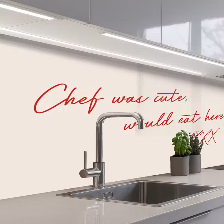 Kitchen splashback - Chef was cute would eat here agian — 2