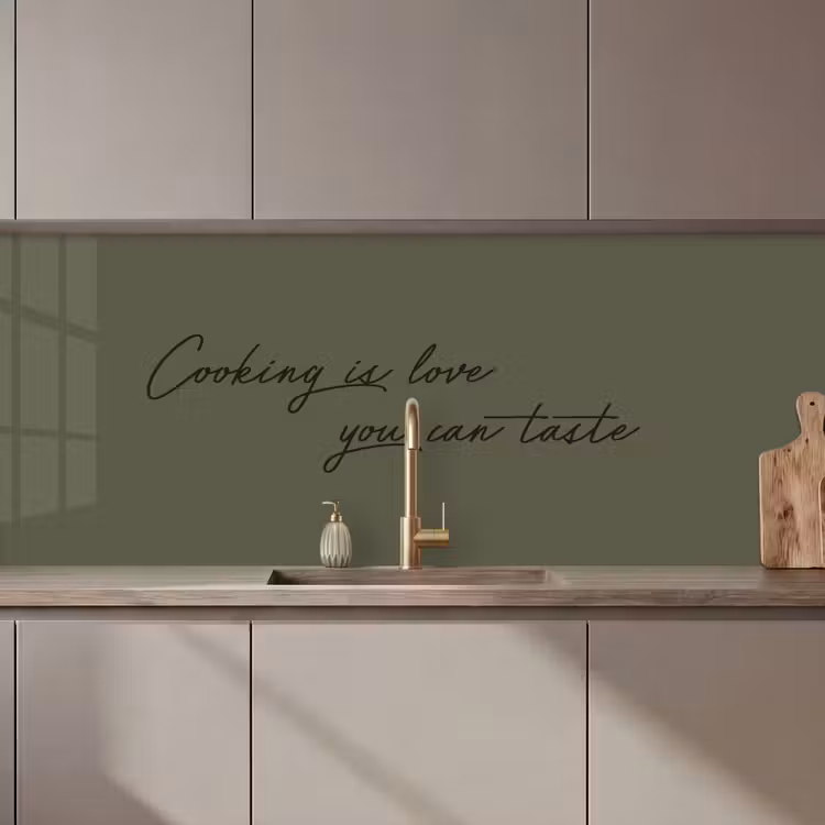 Kitchen splashback - Cooking is love you can taste — 1