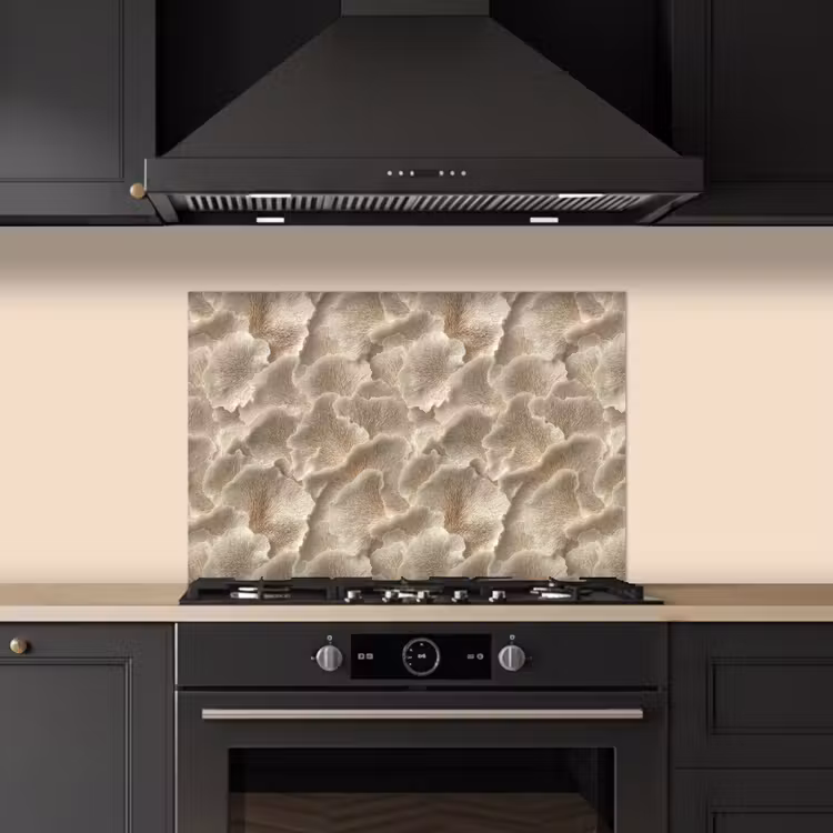 Kitchen splashback for hob - Fan textures - Beige - Fiber texture — 5