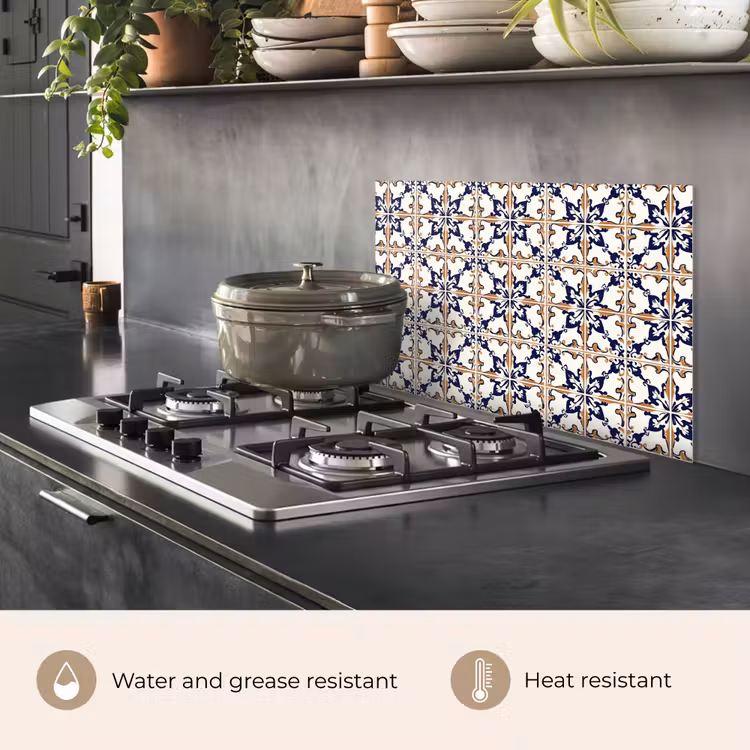 Kitchen splashback for hob - Classic - Pattern - Colorful — 2