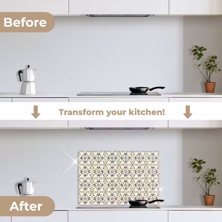 Kitchen splashback for hob - Floral - Pattern - Colorful — 7