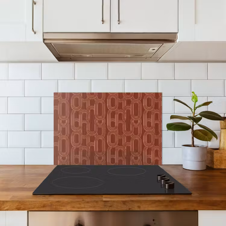 Kitchen splashback for hob - Abstract - Texture - Brown — 3