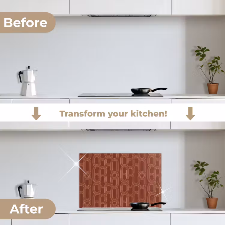 Kitchen splashback for hob - Abstract - Texture - Brown — 7