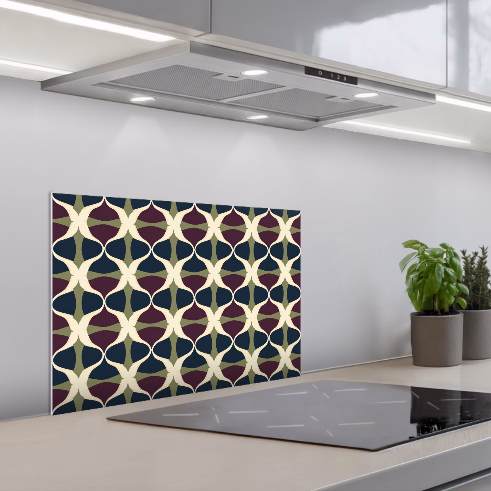 Kitchen splashback for hob - Abstract - Retro - Colorful — 1