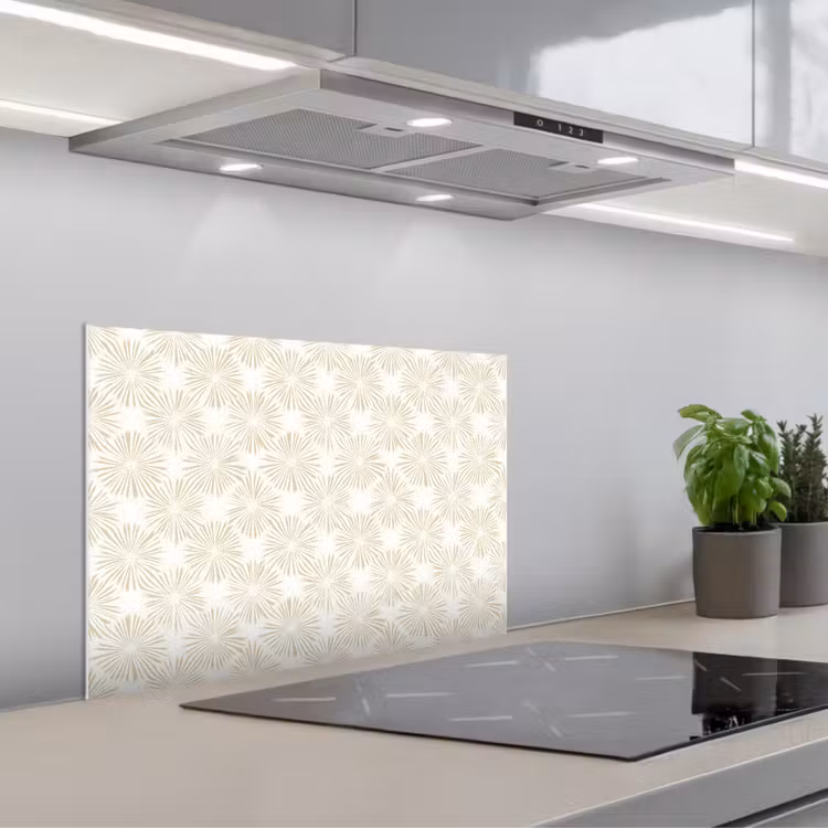 Kitchen splashback for hob - Abstract - Motif - Beige — 1