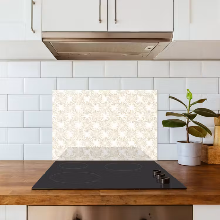 Kitchen splashback for hob - Abstract - Motif - Beige — 3