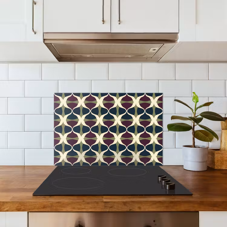 Kitchen splashback for hob - Abstract - Retro - Colorful — 3