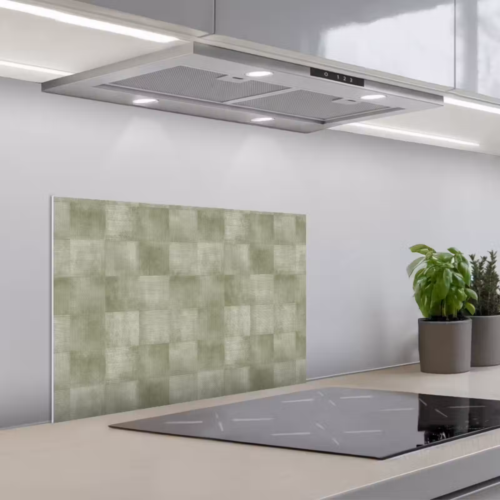 Kitchen splashback for hob - Flats - Rustic - Green — 1