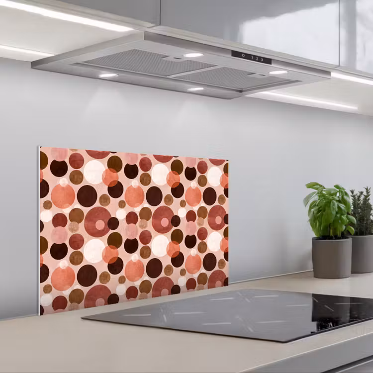 Kitchen splashback for hob - Circles - Modern - Colorful — 1