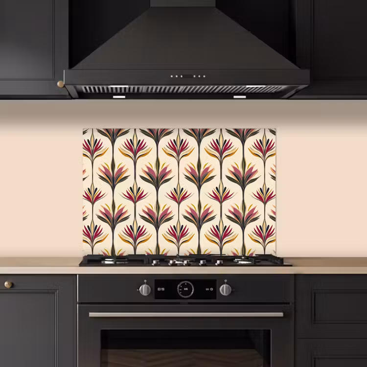 Kitchen splashback for hob - Fan - Motif - Colorful — 5