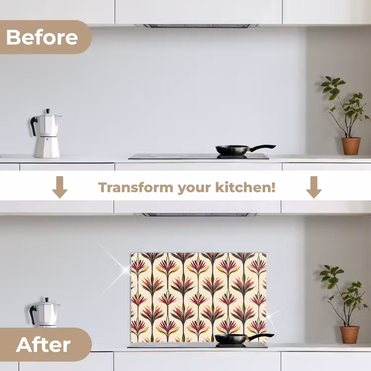 Kitchen splashback for hob - Fan - Motif - Colorful — 7