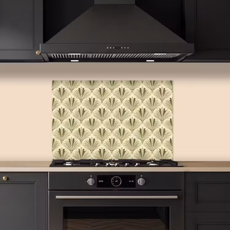 Kitchen splashback for hob - Classic - Fan - Green — 5