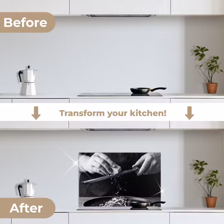 Kitchen splashback for hob - Cheese - Pasta - Grater — 7