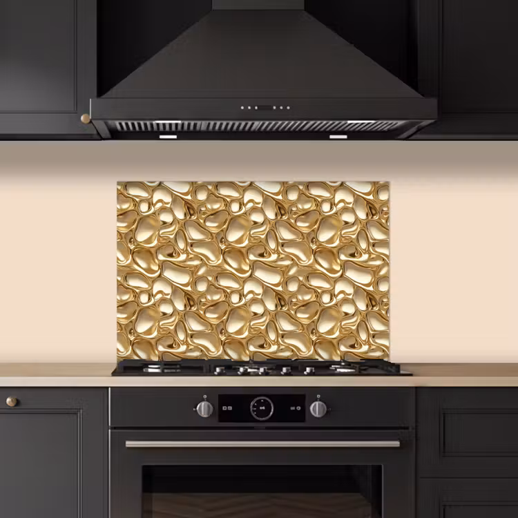 Kitchen splashback for hob - Abstract - Modern - Gold — 5