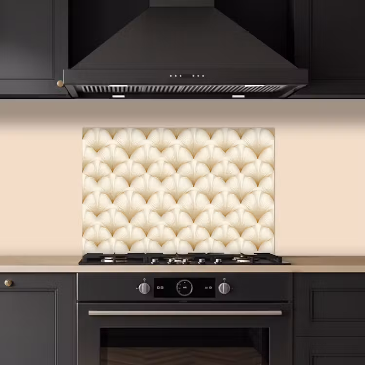 Kitchen splashback for hob - Fan - Motif - Gold — 5