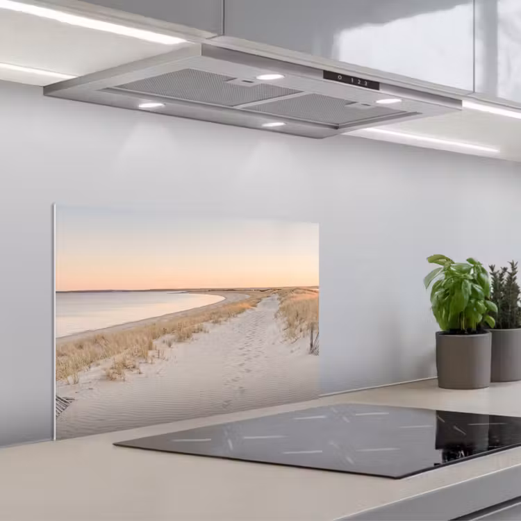 Kitchen splashback for hob - Coastline - Horizon - Fence — 1