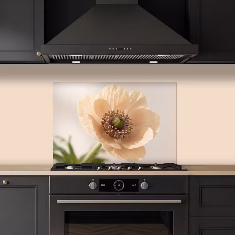 Kitchen splashback for hob - Flower - Minimalist - Green — 5