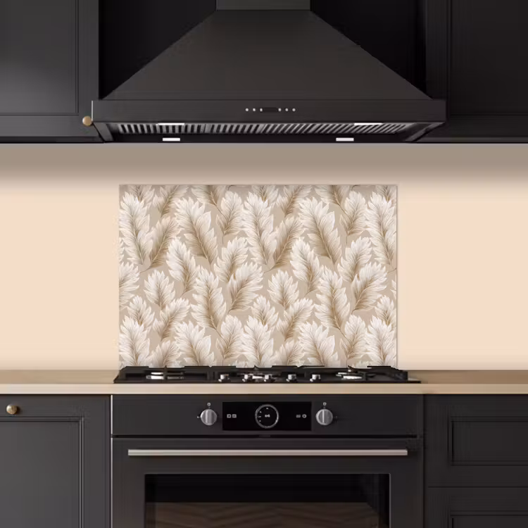 Kitchen splashback for hob - Botanical - Pattern - Beige — 5