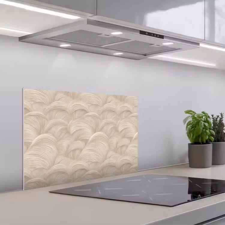 Kitchen splashback for hob - Arches - Pattern - Beige — 1