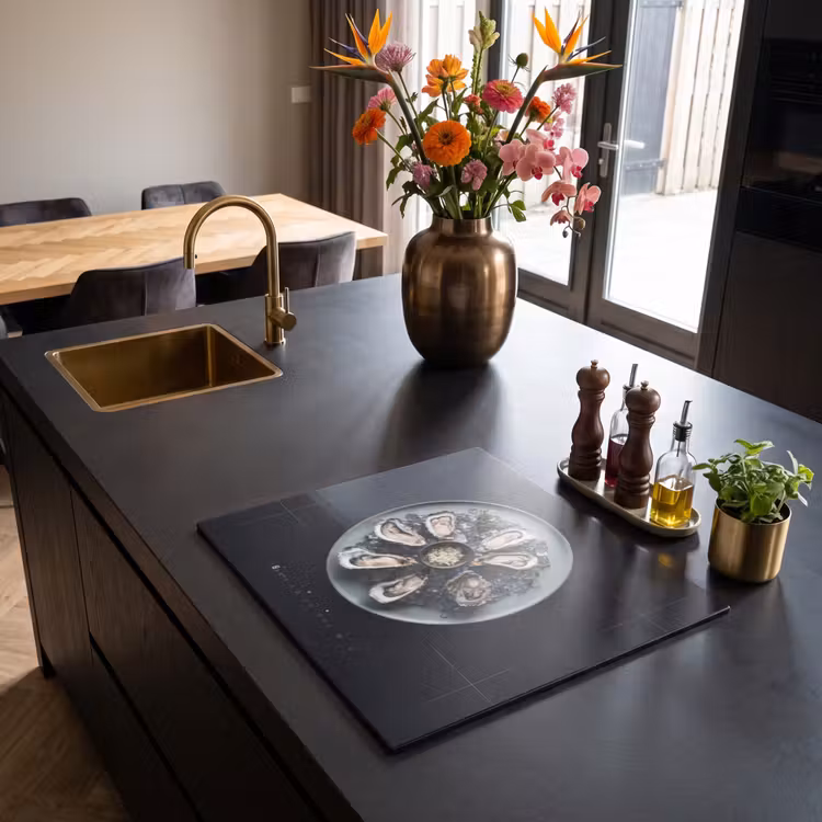 Induction hob protector - Oysters - Cooker - Black — 2