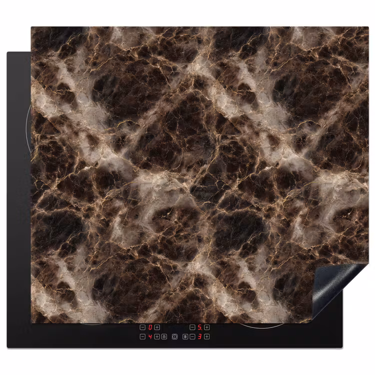 Induction hob protector - Brown - Gold - Marble — 1