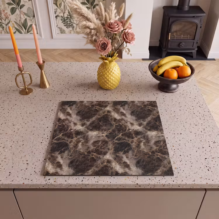 Induction hob protector - Brown - Gold - Marble — 3