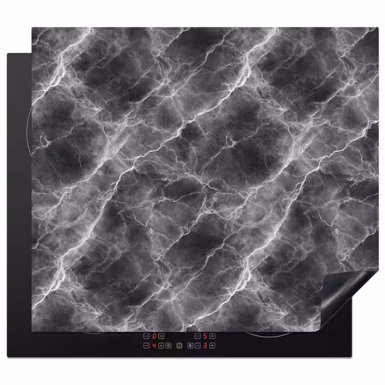 Induction hob protector - Dark gray - Lightning - Marble — 1