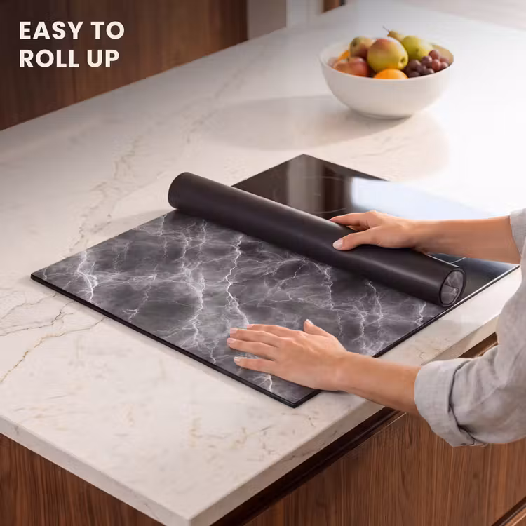 Induction hob protector - Dark gray - Lightning - Marble — 6