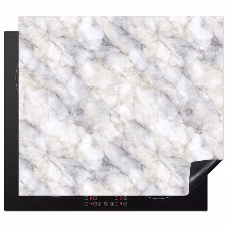 Induction hob protector - Gray - Marble - Detailed — 1