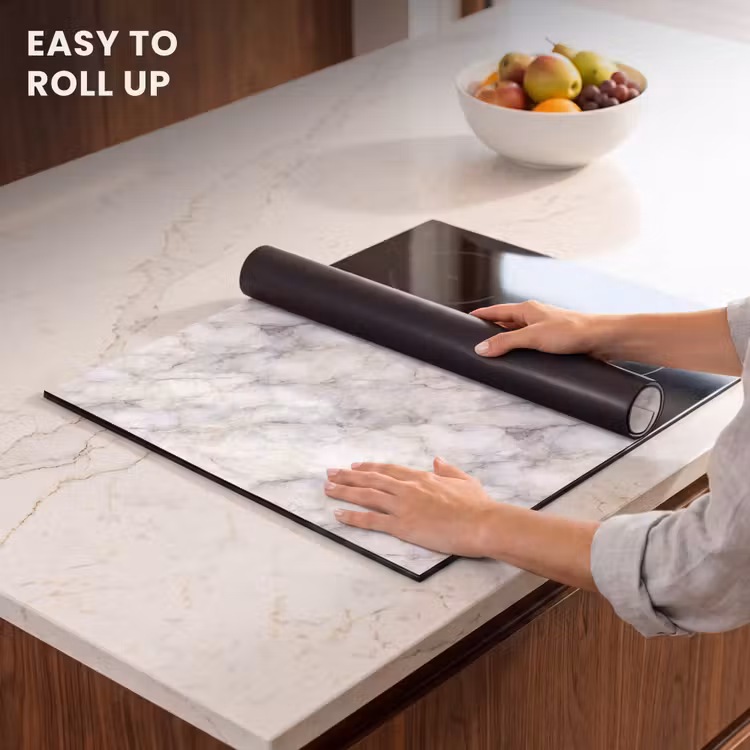 Induction hob protector - Gray - Marble - Detailed — 6