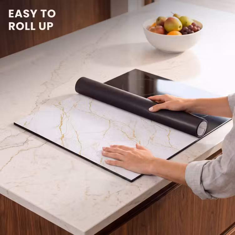 Induction hob protector - White - Marble - Gold - Luxurious — 6