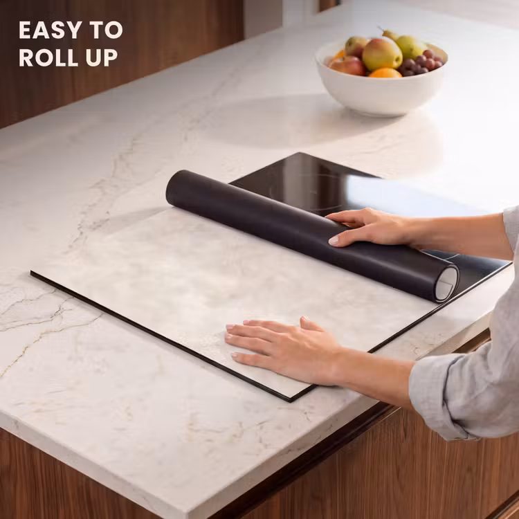Induction hob protector - Cream beige - Marble - Veins — 6