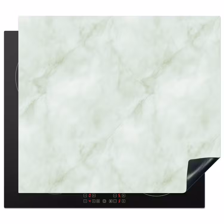 Induction hob protector - Green - Marble - Flowing veins — 1