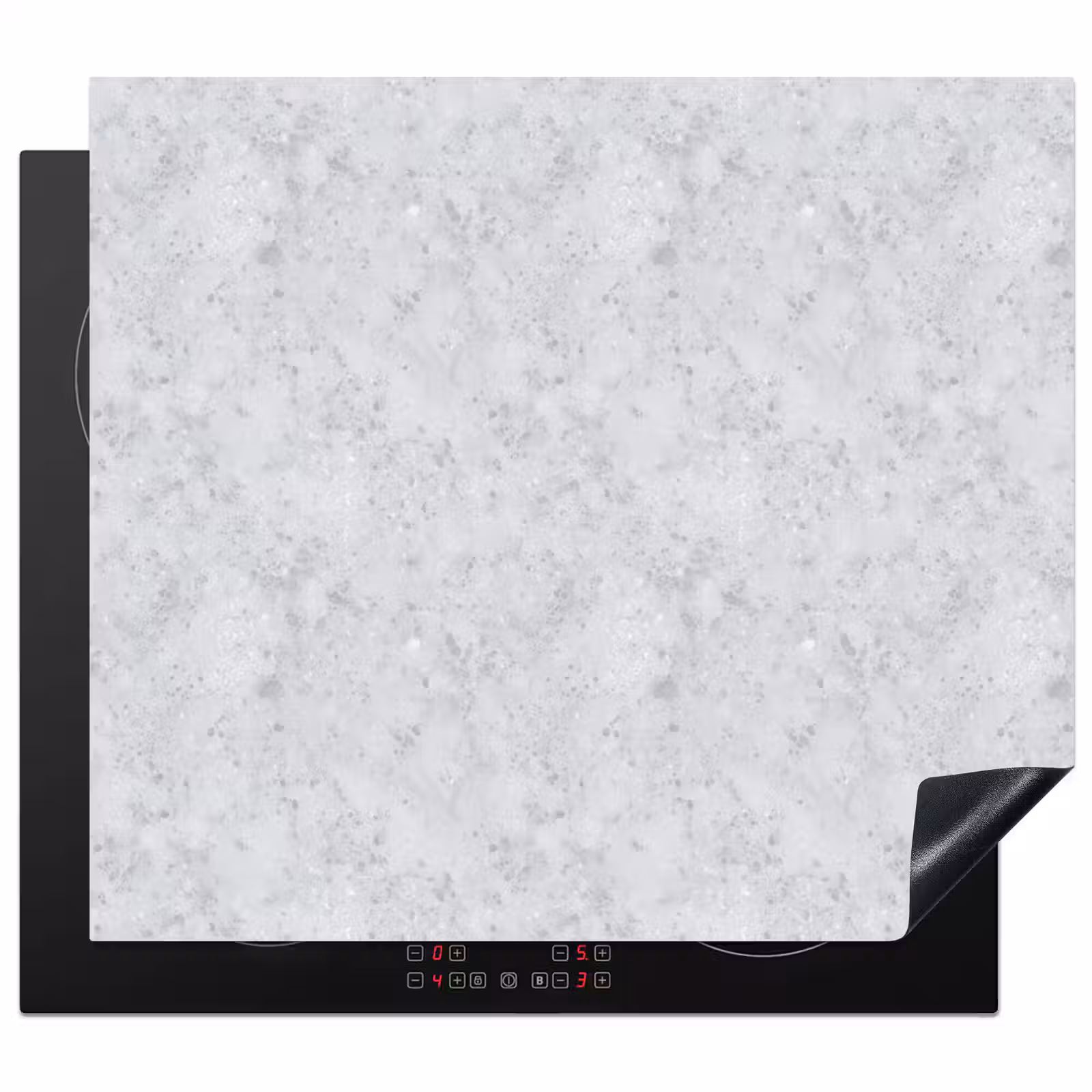 Induction hob protector - Gray - Terrazzo effect - Concrete — 1