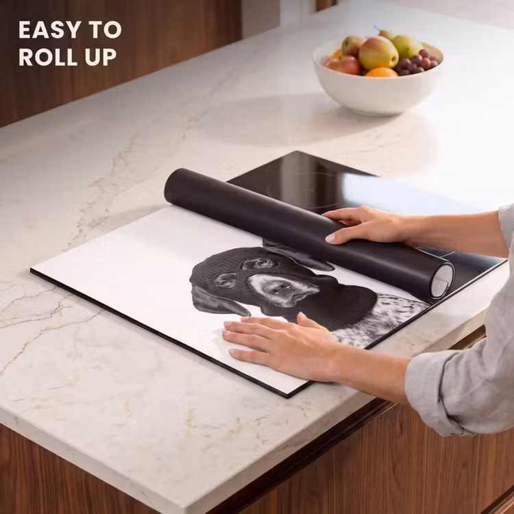 Induction hob cover - Dogs - balaclava - Black - white — 6