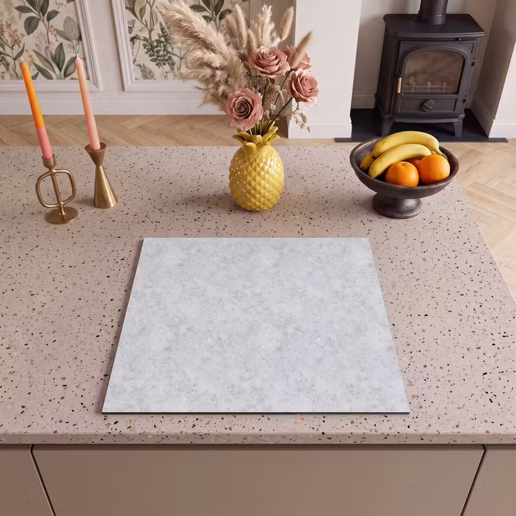 Induction hob protector - Gray - Terrazzo effect - Concrete — 3